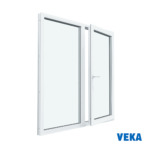 Пластиковое окно ПВХ VEKA двухстворчатое 1160x1200мм (ВхШ) Двухкамерное