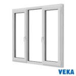 Пластиковое окно ПВХ VEKA Трёхстворчатое 1300x1600мм(ВхШ) Двухкамерное Тип 2